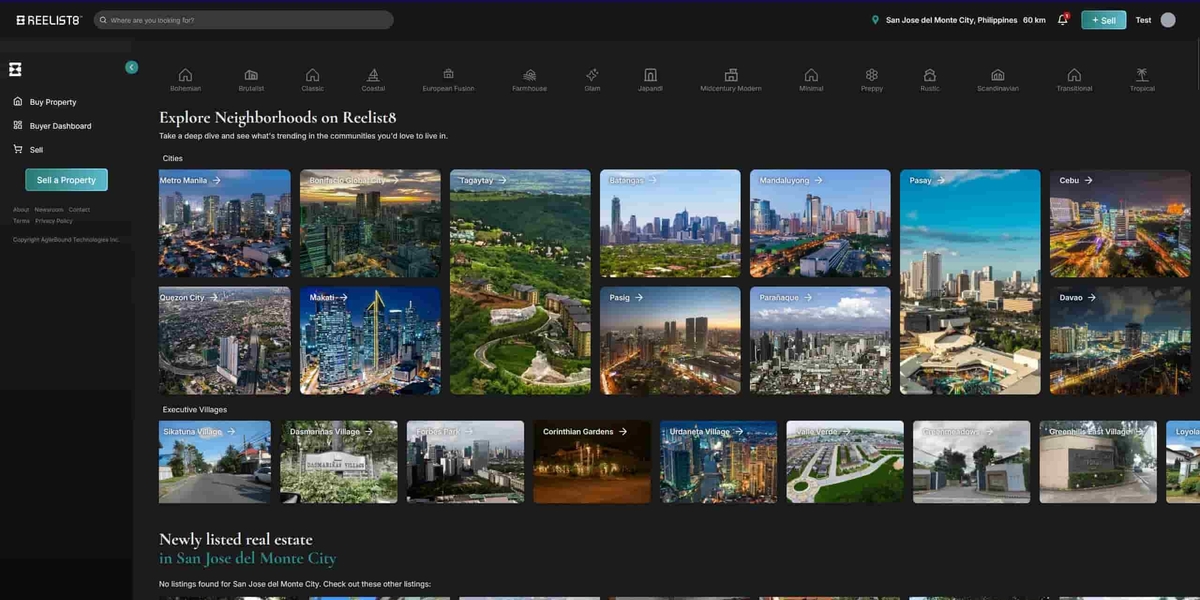 Blurred homepage background